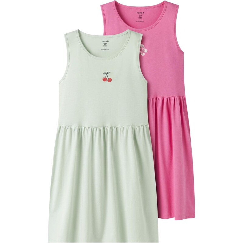 NAME IT Šaty NKFVICTORIA mätová / ružová 67912695