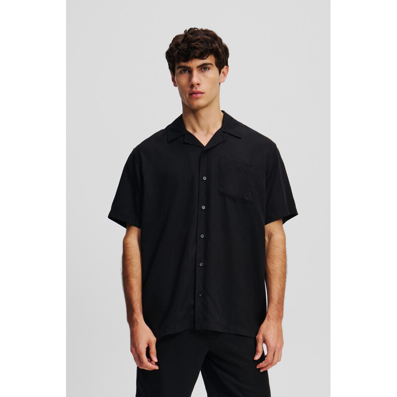 KOŠEĽA KARL LAGERFELD SSLV KAMEO TENCEL SHIRT 67912017