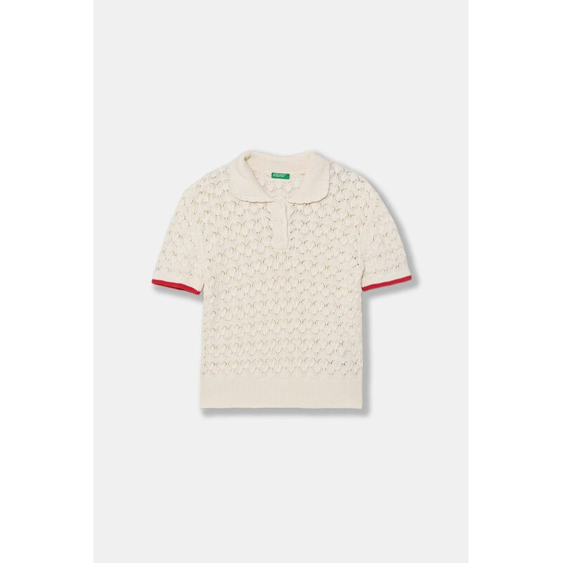 Detské bavlnené polo tričko United Colors of Benetton 67912260