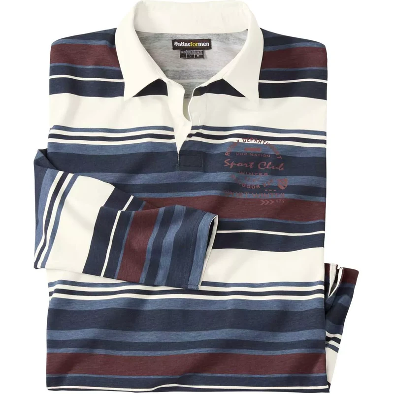 Prúžkovaná polokošeľa Rugby Sport Club Atlas For Men Pruhovaná 67912342