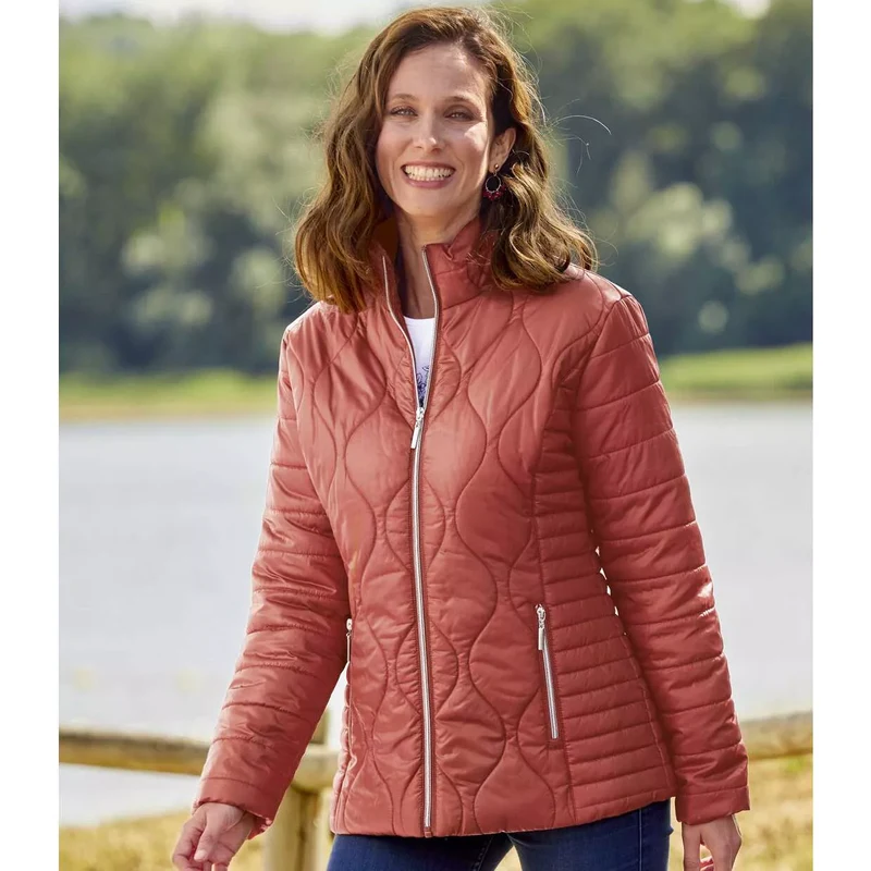 Tehlová prešívaná bunda Atlas For Men Oranžová 67912350