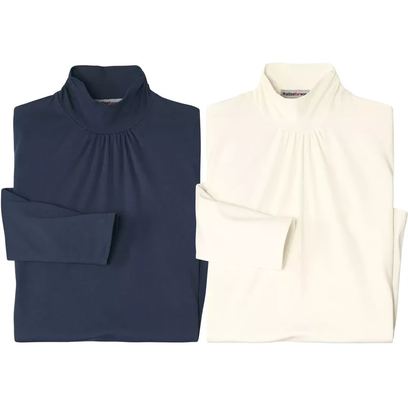 Sada 2 rolákov s riasením Atlas For Men Biela 67912355