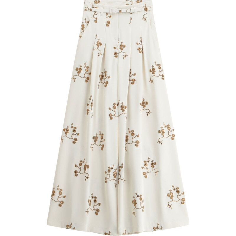 IMPERIAL Floral White nohavice 67642920