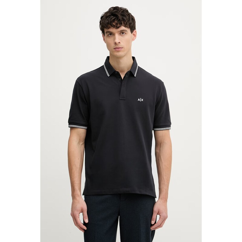 Armani Exchange polo tričko pánske bavlnené s elastanom 67913070