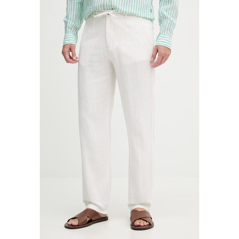 Lindbergh nohavice pánske s prímesou ľanu 67913015