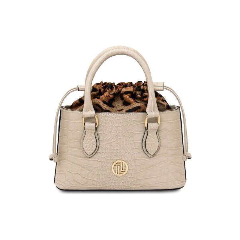 Kožená kabelka s krokodílím potlačou Croque - Tuscany Leather 67912850