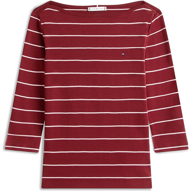 TOMMY HILFIGER Tričko NEW CODY nebielená / tmavočervená 67368574