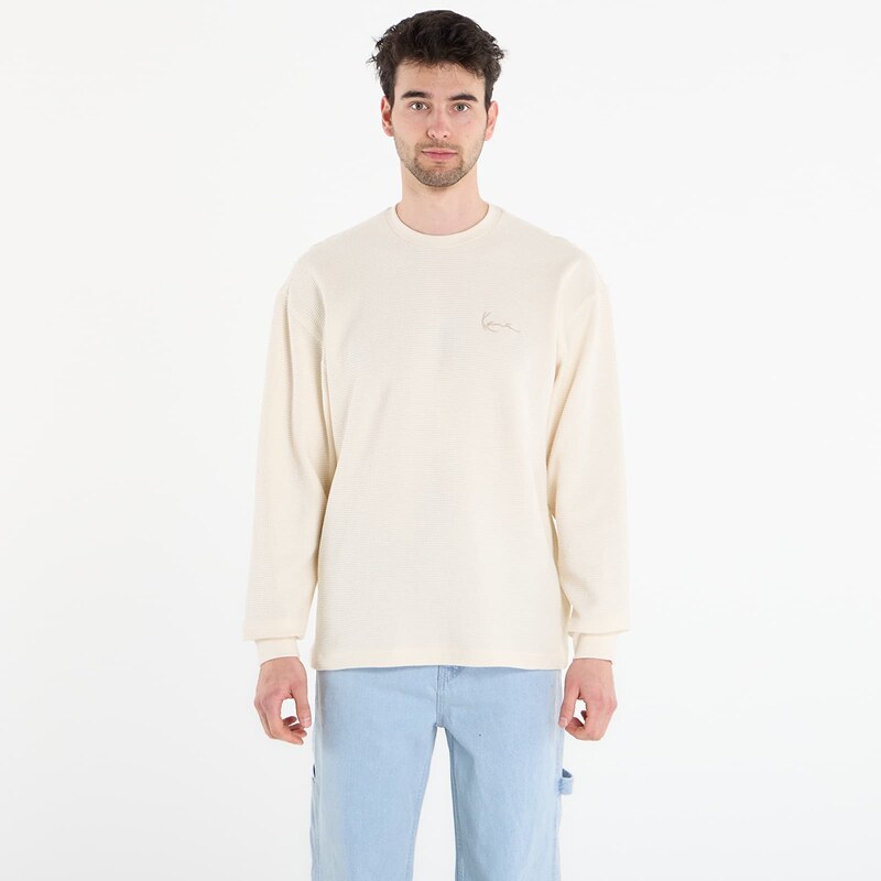Tričko Karl Kani Signature Waffle Longsleeve White S 67921224