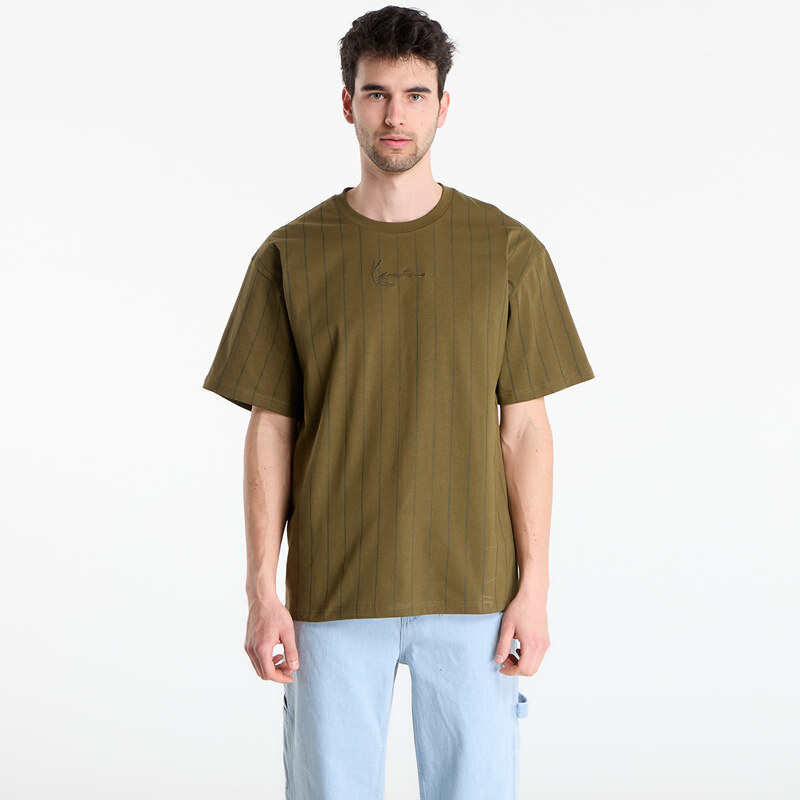 Tričko Karl Kani Small Signature Essential Pinstripe Tee Green S 67921252