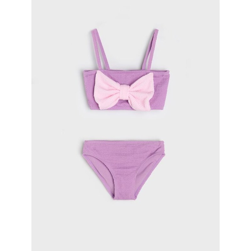 Sinsay - Dvojdielne plavky s ozdobnou mašľou - levanduľová 67923368