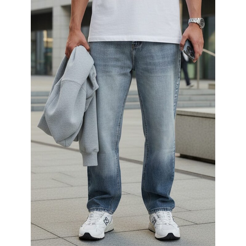 Dstreet Originálne široké modré rifle 67921688