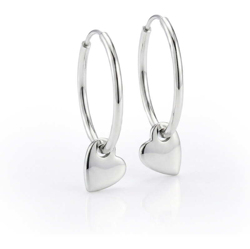 Soliter Strieborné náušnice kruhy so srdiečkami 2v1 431 001 02804 04 67922607