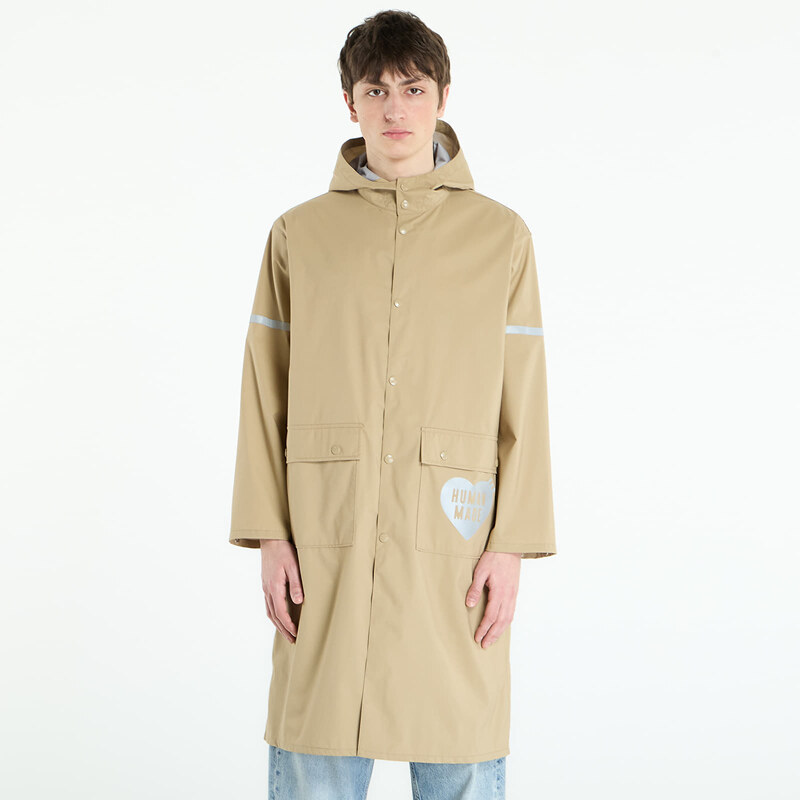 Kabát HUMAN MADE Packable Rain Coat UNISEX Beige L 67925088