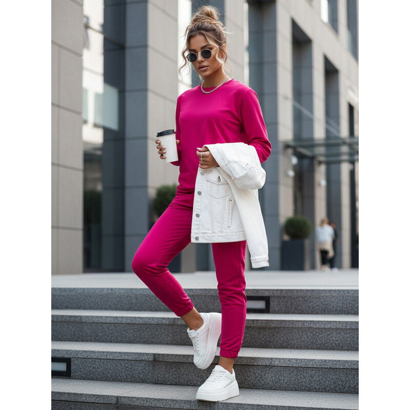 BASIC Fuchsiová teplákovka bez kapucne MILIAN AY0823 39461262