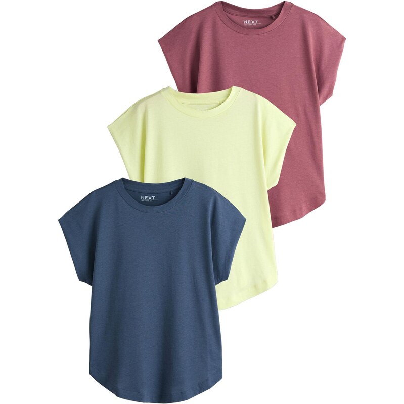 Next Tričko tmavomodrá / jablková / burgundská 67931990