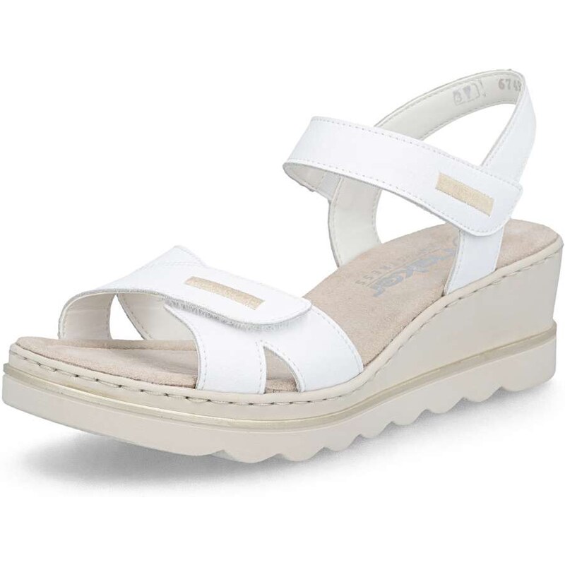 E-shop Dámske sandále RIEKER 67497-80 biela S6