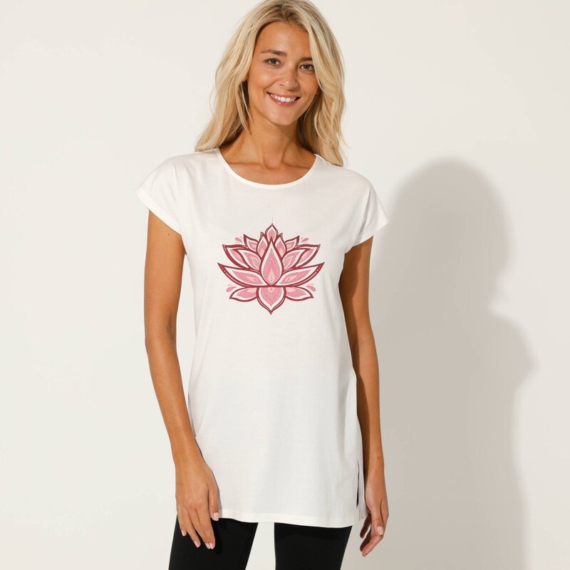 Tunika s potlačou ražná/ružová 044 Blancheporte 61843486