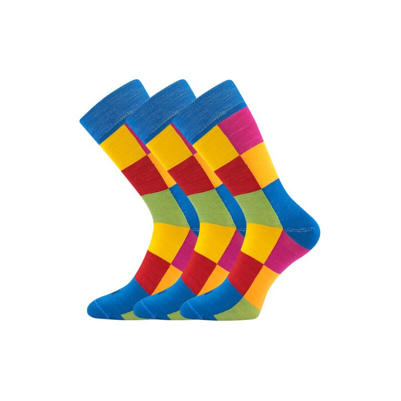 3PACK ponožky Lonka vlnené viacfarebné (Wocube-barevné) 68029888