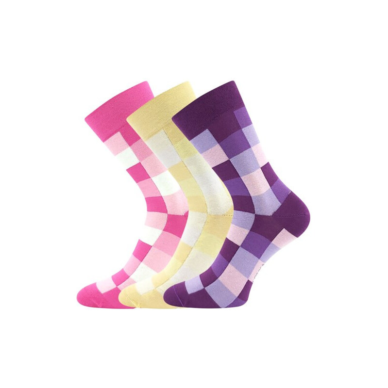 3PACK veselé ponožky Lonka viacfarebné (Dekostkan-mix A) 68029890