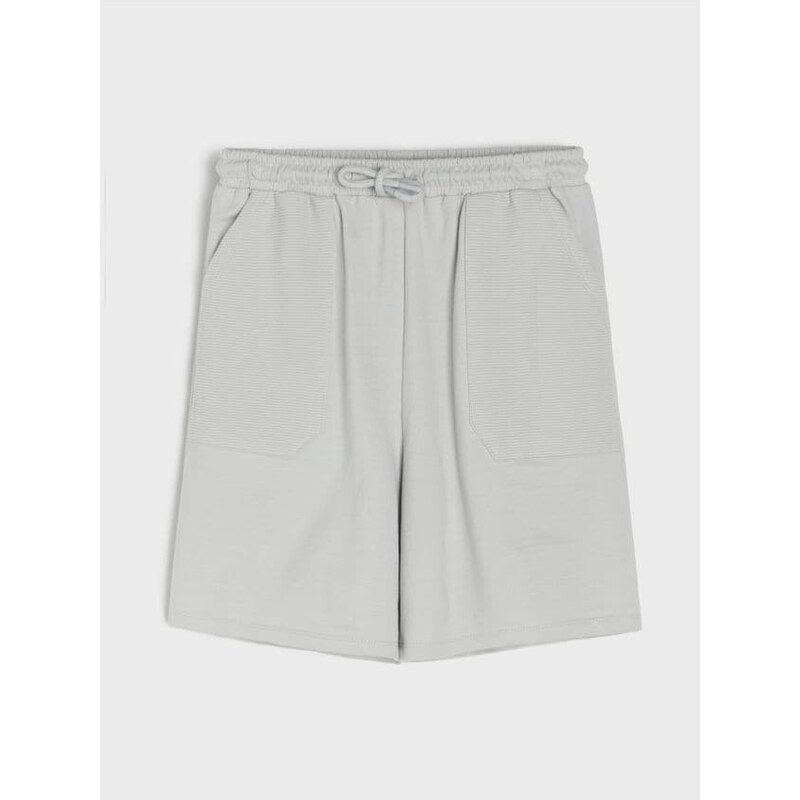 Sinsay - Voľné šortky - svetlošedá 68030885