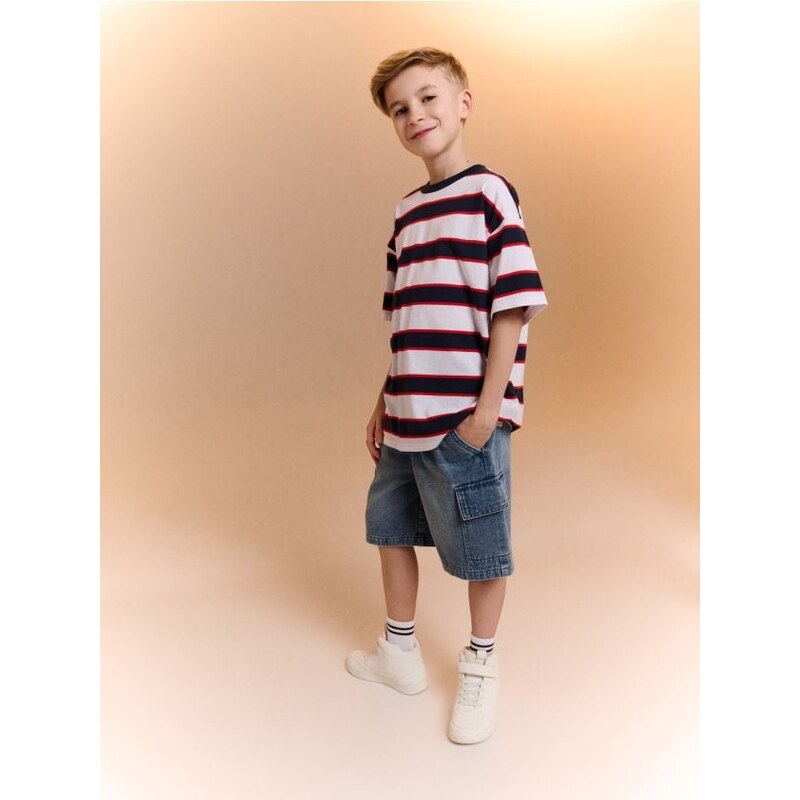 Sinsay - Cargo kraťasy - modrá 67885835