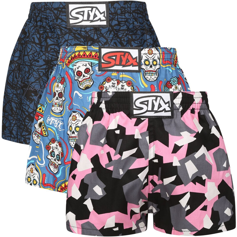 3PACK detské trenky Styx art klasická guma viacfarebné (3J18160) 68083416