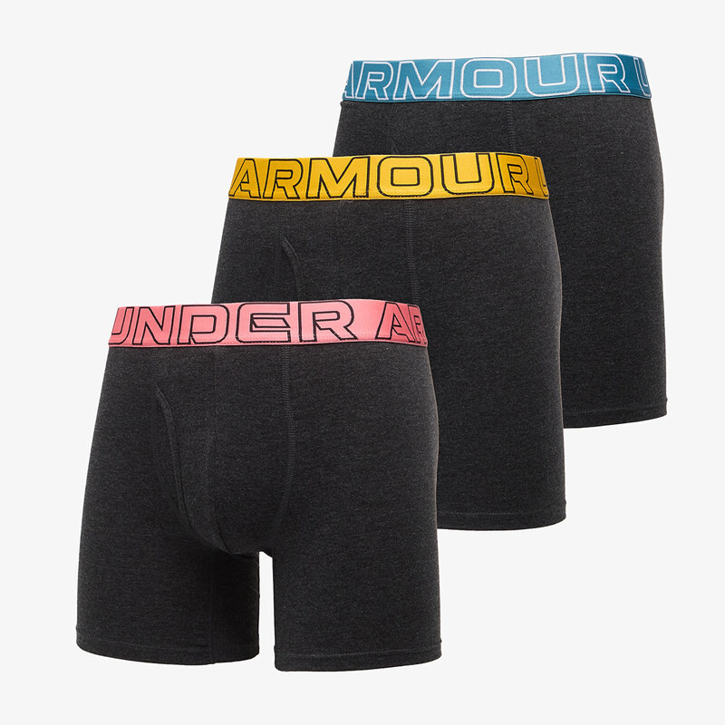 Boxerky Under Armour Performance Cotton Solid 6in 3-Pack Black XL 68085188