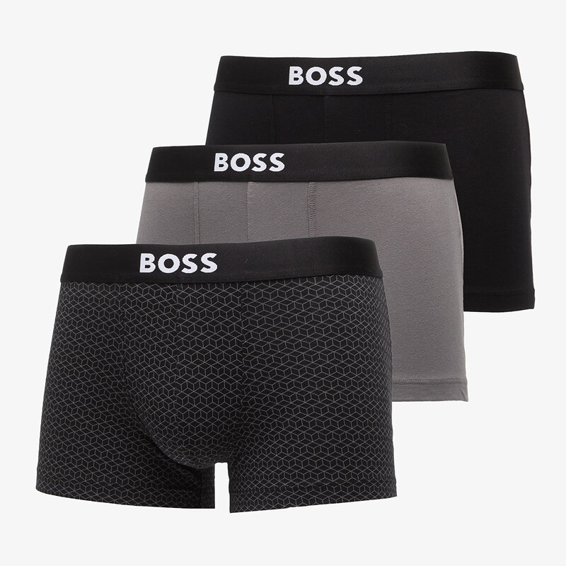 Boxerky Hugo Boss Trunk 3-Pack Boss One D Light Grey M 68085106