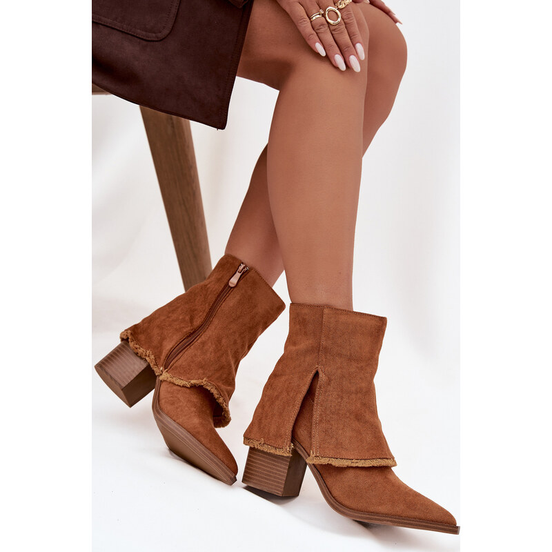 Kesi Camel dámske topánky na podpätku so zavinutým lemom Idalia 68090264