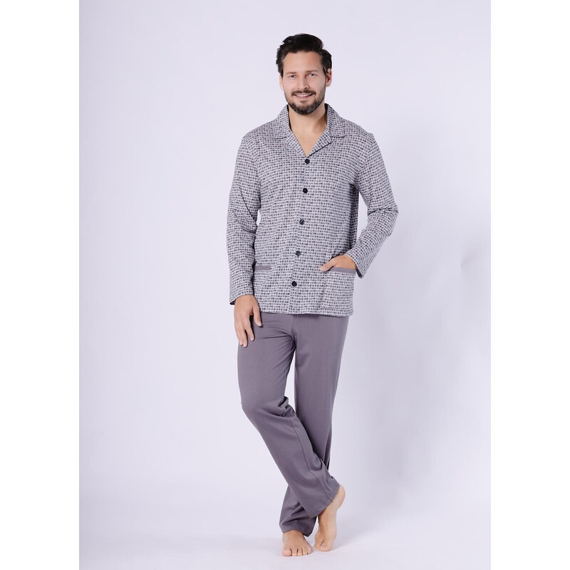 Hotberg 1748 Kamil dlhé/r M-2XL pyžamo bez zipsu 68087093