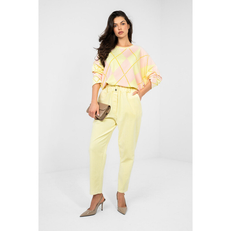 ITALY MODA Šnúrové nohavice model 224840 Taliansko Moda 68087561