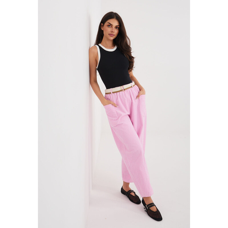 Šnúrové nohavice model 225099 Rue Paris 68087824