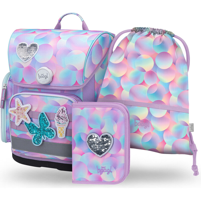 BAAGL SET 3 Ergo Candy: aktovka, penál, sáček 68553640