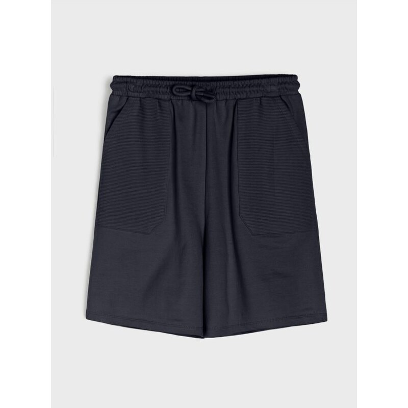 Sinsay - Voľné šortky - tmavomodrá 68127412