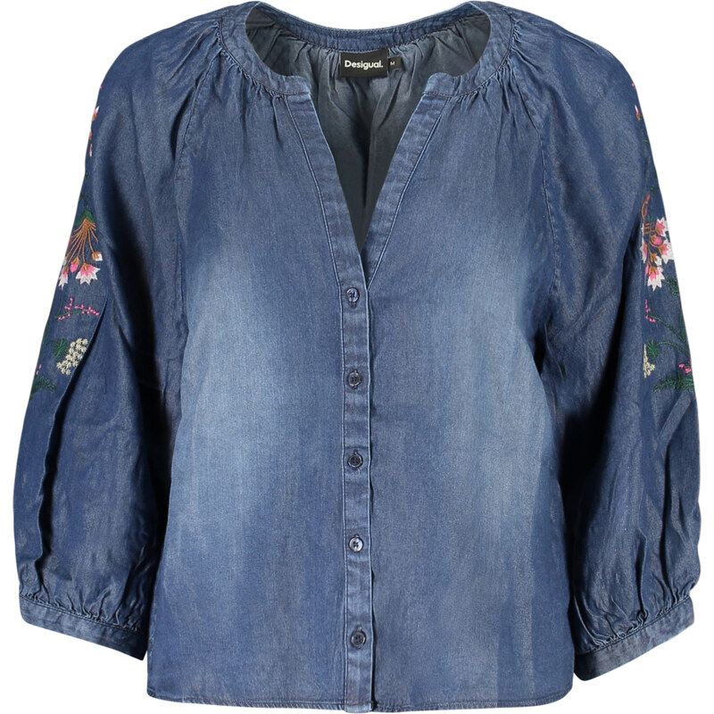Elegantná Dámska Košeľa DESIGUAL Modrá 68242469