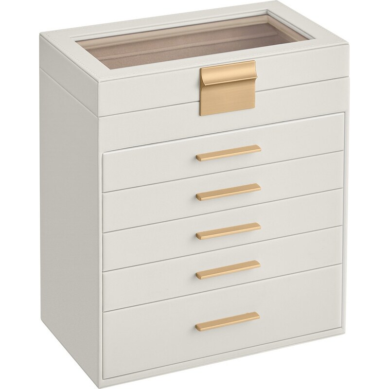 Troli Luxusná šesťposchodová krémová šperkovnica JBC171W01 68128151