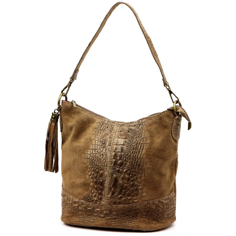 Luka Dámska kožená kabelka Linda mokka 68128438