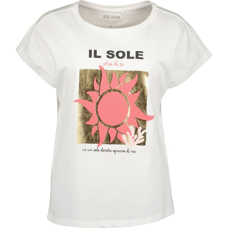 BLUE SEVEN Tričko kaki / melónová / čierna / biela 68159851