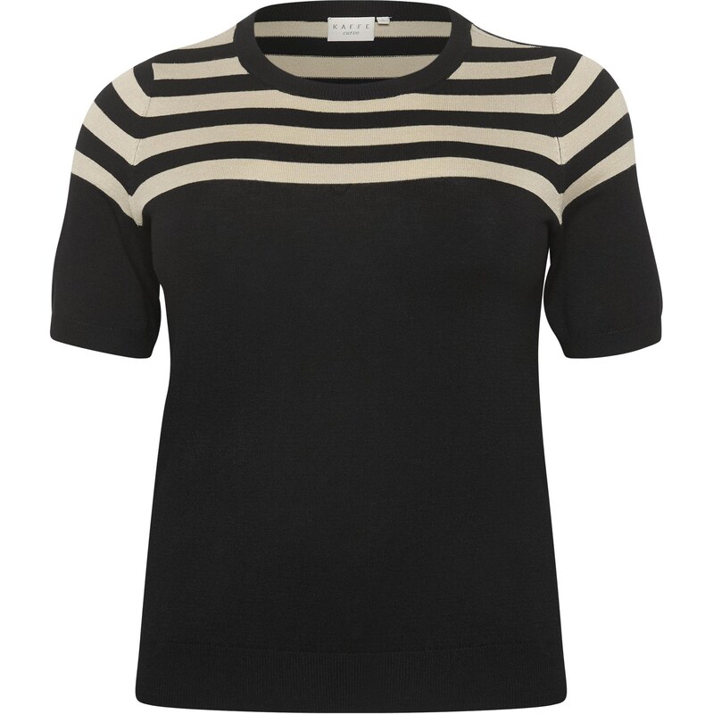 KAFFE CURVE Sveter béžová / čierna 68159862