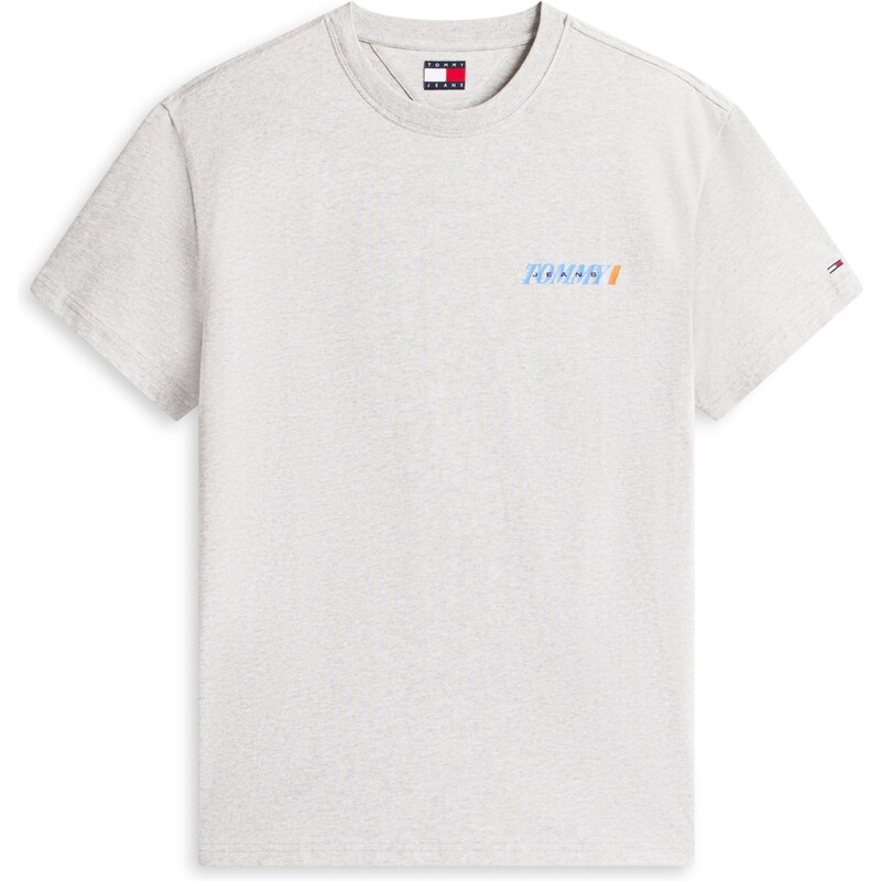 Tommy Jeans Tričko VINTAGE azúrová / sivá melírovaná / oranžová / 68159897