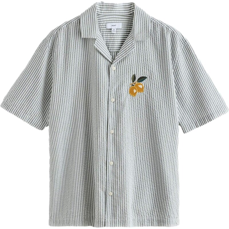 Next Košeľa dymovo modrá / karí / olivová / biela 68160046