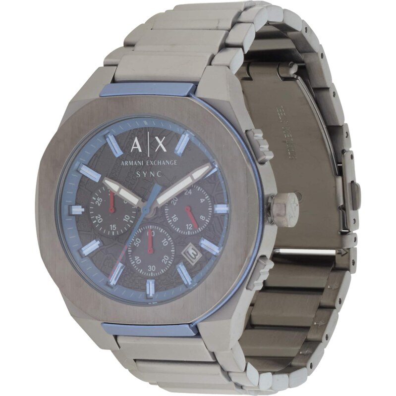 ARMANI EXCHANGE Analógové hodinky modrá / čadičová / červená / čierna 68160052