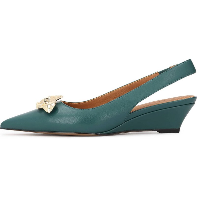 Kazar Lodičky s otvorenou pätou smaragdová 68160168