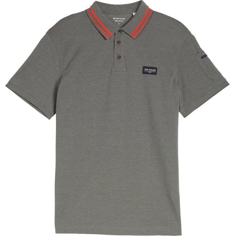 TOM TAILOR Tričko olivová / tmavooranžová 68160174