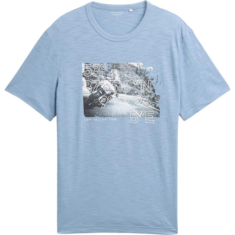 TOM TAILOR Tričko svetlomodrá / svetlosivá / čierna / biela 68160175