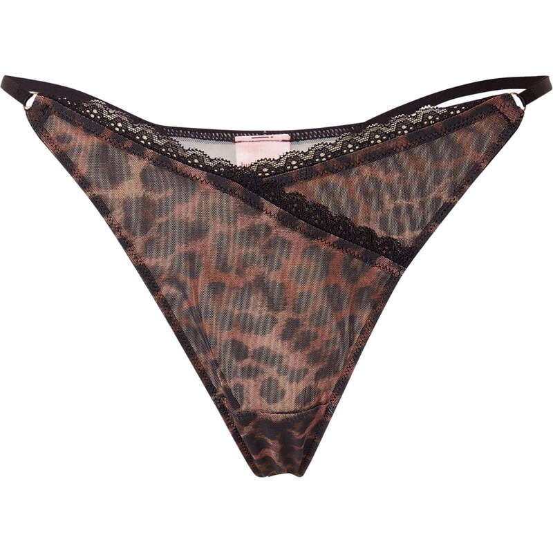 Hunkemöller Tangá Ella hnedá / čierna 68160186