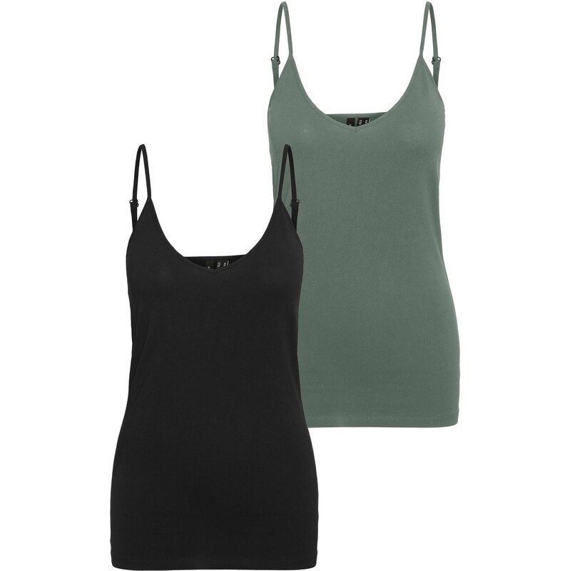 Vero Moda Tall Top VMMAXI zelená / čierna 68160228