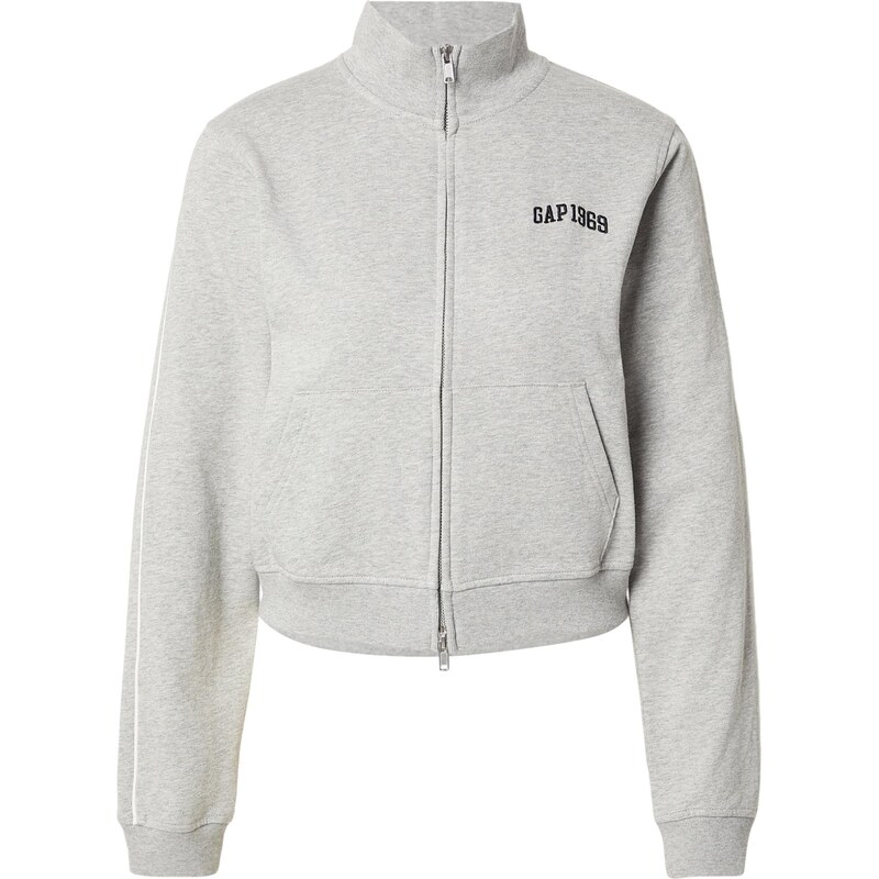 GAP Tepláková bunda svetlosivá / čierna 68160315