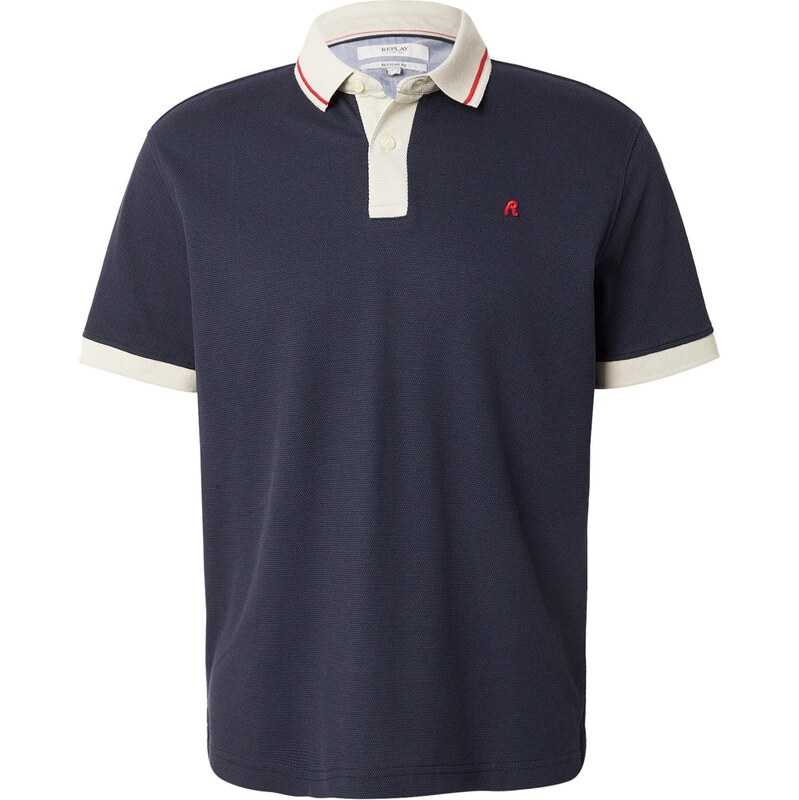 REPLAY Tričko tmavomodrá / svetločervená / šedobiela 68160551