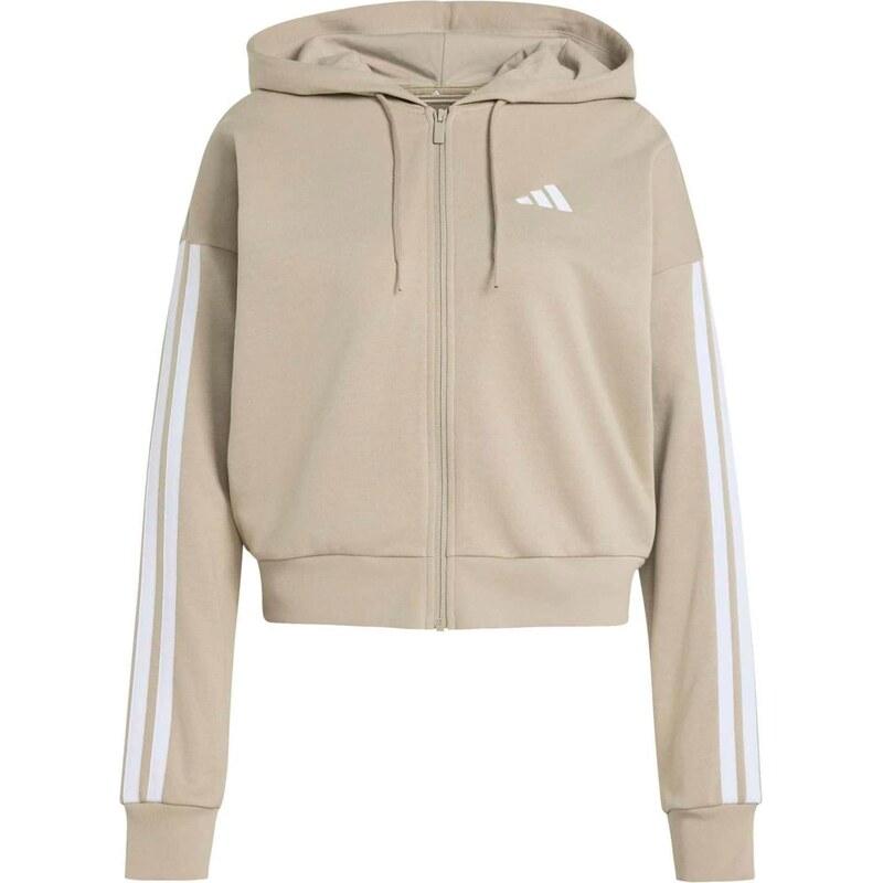 ADIDAS SPORTSWEAR Športová mikina so zipsom Essentials kaki / biela 68160690